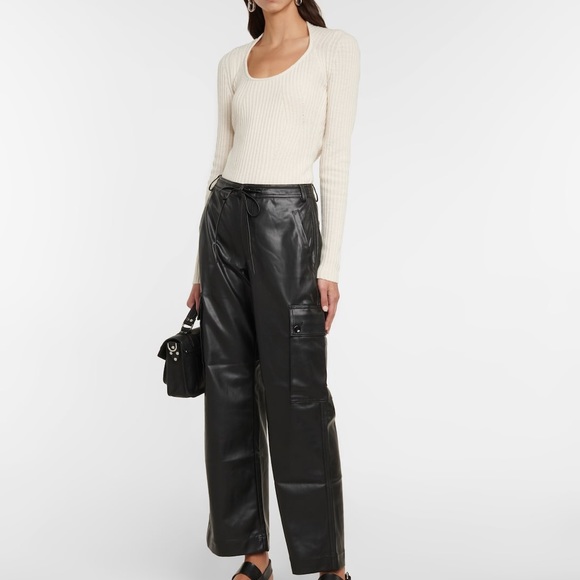 Proenza Schouler White Label Ribbed-Knit Sweater Cream Size L - Picture 5 of 11